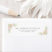 Étiquette Pastel Rococo Garden Floral Wedding  (En situation)