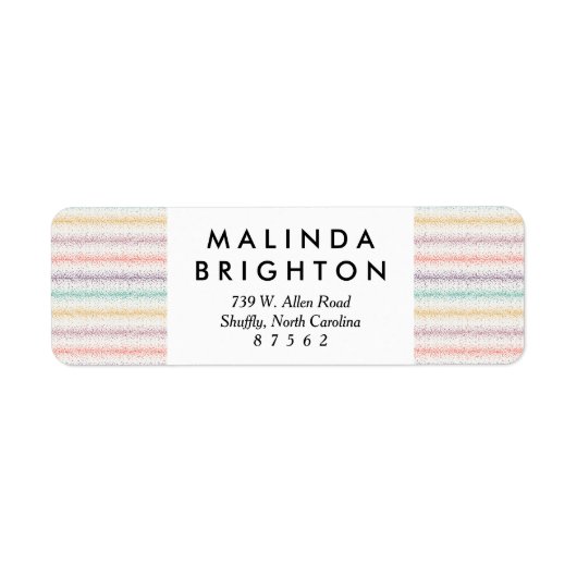 Étiquette Pastel Spray Sprinkle stripes Lignes étincelantes (Devant)