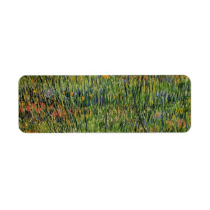 Étiquette Pasture en fleurs par Vincent van Gogh