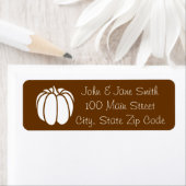 Étiquette Patch citrouille dans l'étiquette d'adresse de ret (En situation)