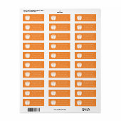 Étiquette Patch citrouille dans l'étiquette d'adresse de ret (Feuille entière)