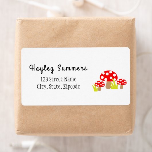 Étiquette Patch de champignons de tabouret mou (En situation)