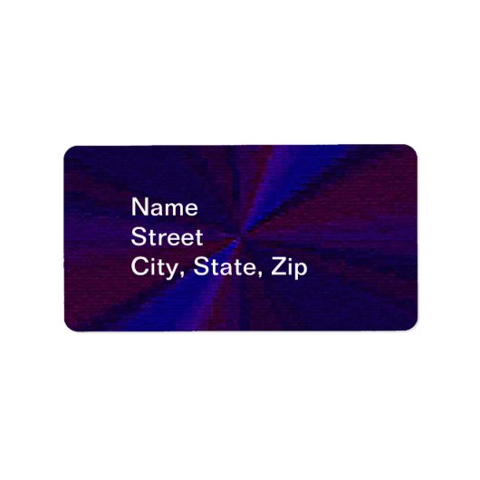 Étiquette Patchwork circulaire de dégradé bleu à pourpre (Devant)