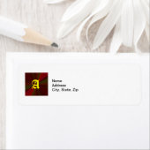 Étiquette Patchwork de dégradé circulaire rouge à vert (En situation)