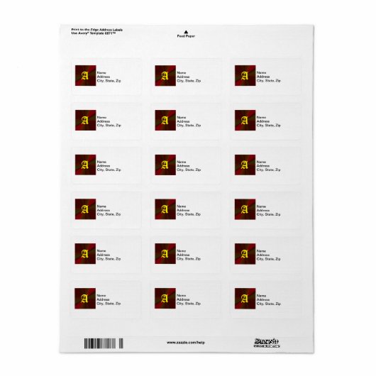 Étiquette Patchwork de dégradé circulaire rouge à vert (Feuille entière)