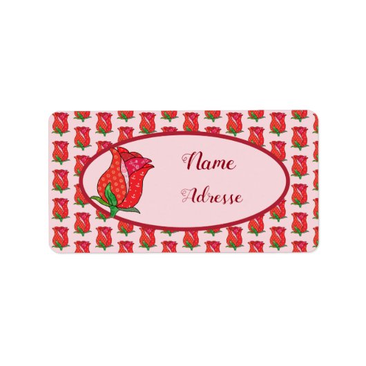 Étiquette Patchworkrose adressaufkleber (Devant)