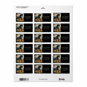 Étiquette Pâte de Cheval Frésilien Noir clôtures rustiques (Feuille entière)