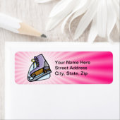 Étiquette Patinage sur glace rose (En situation)