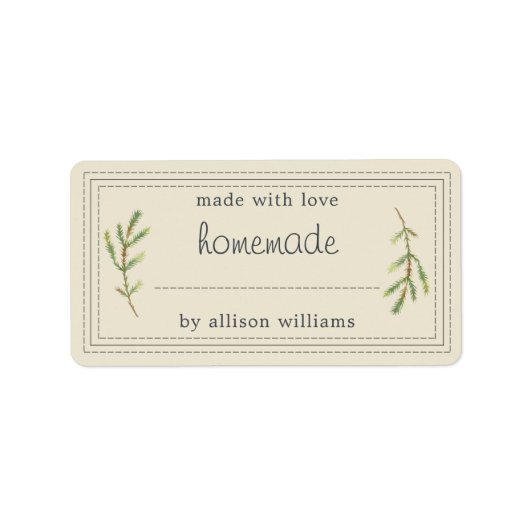 Étiquette Pâtisserie Rustique Maison Pâtisserie Pâte blanc a (Devant)