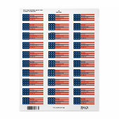 Étiquette [Patriotic American] États-Unis Drapeau des étoile (Feuille entière)
