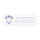 Étiquette Patriotic Crest Wedding Return Address (Devant)