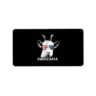 Étiquette Patriotic Goat Funny
