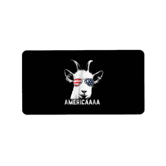 Étiquette Patriotic Goat Funny (Devant)