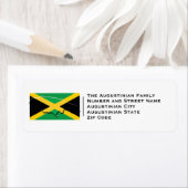 Étiquette Patriotique | Drapeau jamaïcain | JAMAICA Adresse (En situation)