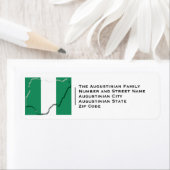 Étiquette Patriotique | Drapeau NIGERIA (En situation)