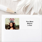 Étiquette Patriotique Mona Lisa - Prêt pour l'indépendance (En situation)