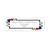 Étiquette Patriotique Panda Anemone Mariage Adresse de retou (Devant)