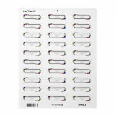 Étiquette Patriotique Panda Anemone Mariage Adresse de retou (Feuille entière)