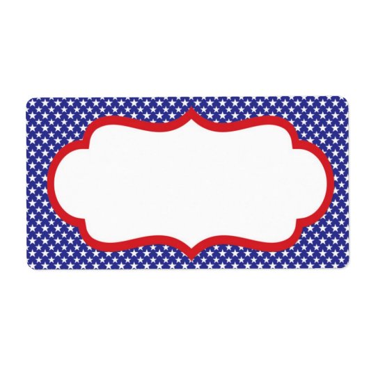Étiquette patriotique (vide) (Devant)