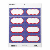 Étiquette patriotique (vide) (Feuille entière)
