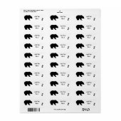 Étiquette Patrouilles Ours Noir (Feuille entière)