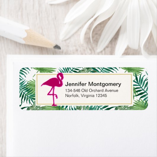 Étiquette Pattern et Pink Flamingo (En situation)