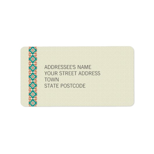 Étiquette Patterns & Borders 3 Address Label (Devant)
