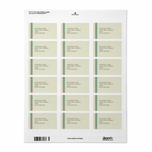 Étiquette Patterns & Borders 3 Address Label (Feuille entière)