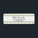 Étiquette Patters de Christmas<br><div class="desc">Address labels with a cute christmas pattern with a cream colored background with illustrations of a pastel greenish blue colored christmas tree and a pastel pink bauble with a ribbon in a repeating .</div>