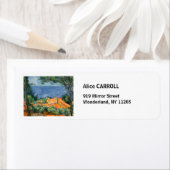 Étiquette Paul Cezanne - Estaque aux toits rouges (En situation)