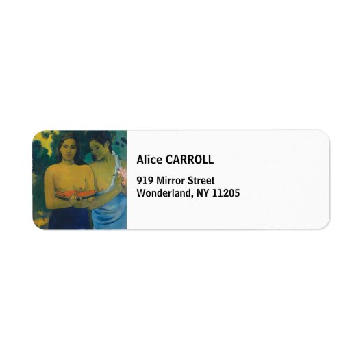 Étiquette Paul Gauguin - Deux femmes tahitiennes (Devant)