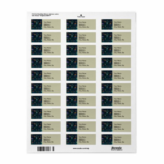 Étiquette Paul Klee Fish Magic Peinture Abstraite Art graphi (Feuille entière)