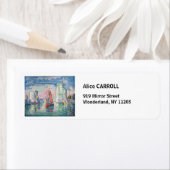 Étiquette Paul Signac - Entrée du port de La Rochelle (En situation)