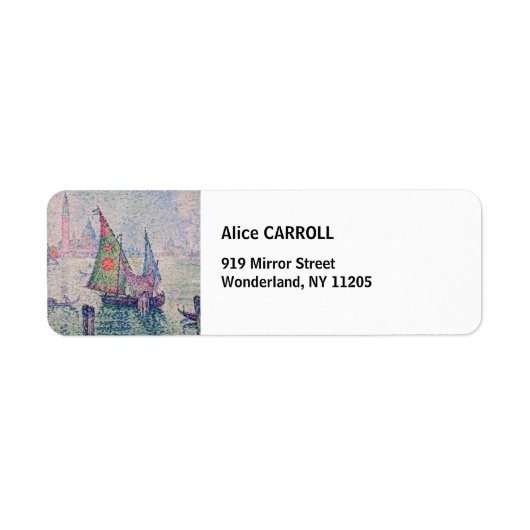 Étiquette Paul Signac - La Voile verte (Devant)