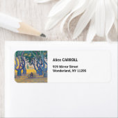 Étiquette Paul Signac - Place des Lices, Saint-Tropez (En situation)