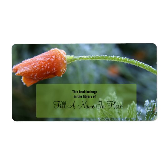 Étiquette Pavot californien légèrement congelé (Devant)