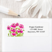 Étiquette Pavot Jardin Rose Fleurs (En situation)