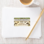 Étiquette Pays Boho Bohemian Peacock Adresse de retour<br><div class="desc">Country Chic Boho Bohemian Whimsical Rustic Peacock Retourner l'adresse Étiquettes Arché Mariage Arbor Trellis vintage paon retours l'adresse.</div>