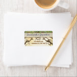Étiquette Pays Boho Bohemian Peacock Adresse de retour<br><div class="desc">Country Chic Boho Bohemian Whimsical Rustic Peacock Retourner l'adresse Étiquettes Arché Mariage Arbor Trellis vintage paon retours l'adresse.</div>