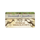 Étiquette Pays Boho Bohemian Peacock Adresse de retour (Devant)