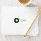 Étiquette Pays de vacances Rustique Boxwood Wreath Adresse L (En situation)