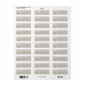 Étiquette pays français blanc bois blanc flûtes champagne (Feuille entière)