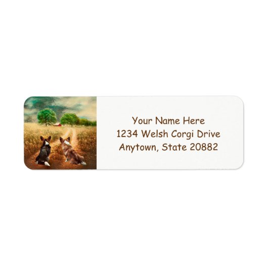 Étiquette Pays Gallois Corgis (Devant)
