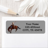 Étiquette Pays Ouest cheval équitation Rodeo Cowboy (En situation)