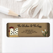 Étiquette Pays primitif Agritourisme rustique Poulet Kraft (En situation)