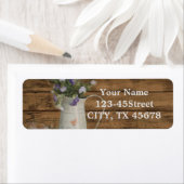 Étiquette pays primitif lavande rustique grange bois (En situation)