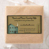 Étiquette Pays Primitif Saltbox House Expédition contrôlée (En situation)