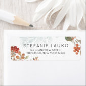 Étiquette Pays Rustic Fall Foliage Aquarelle Adresse (En situation)