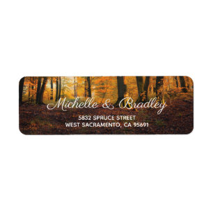 Étiquette Pays rustique Automne Automne Mariage Woodland