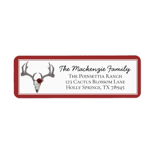 Étiquette Pays Western Reindeder Antlers (Devant)